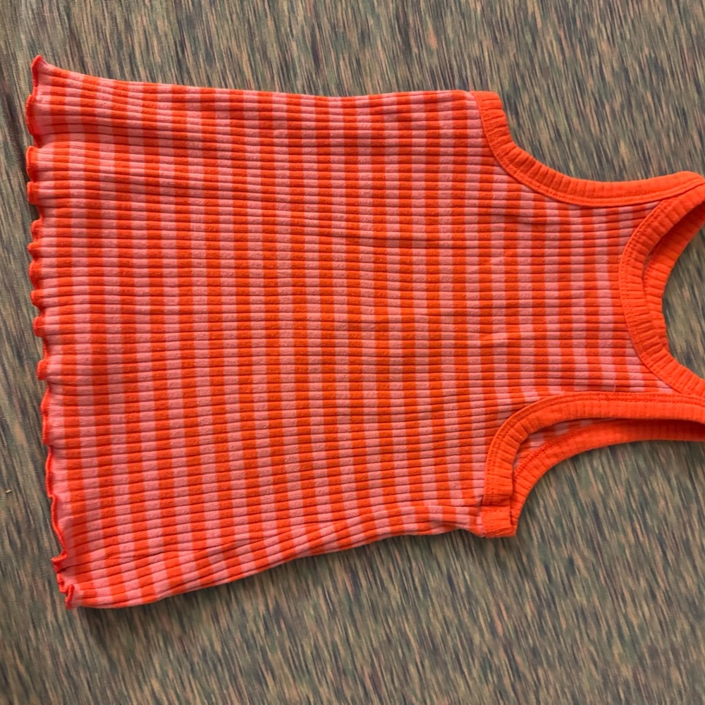 Cat & Jack Orange Striped Tank Top